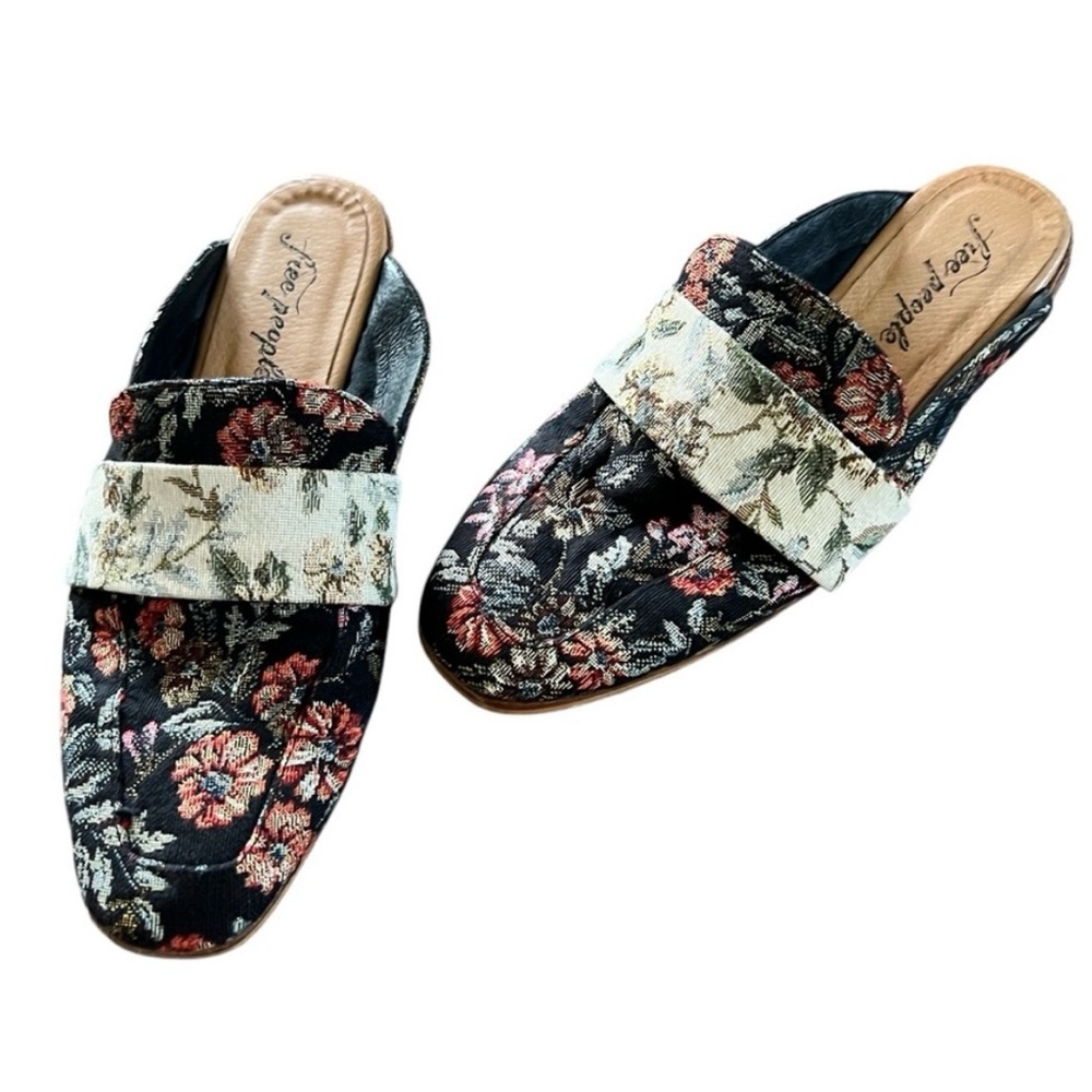 Free People At Ease Floral Brocade Mules size 40 - Picture 3 of 4